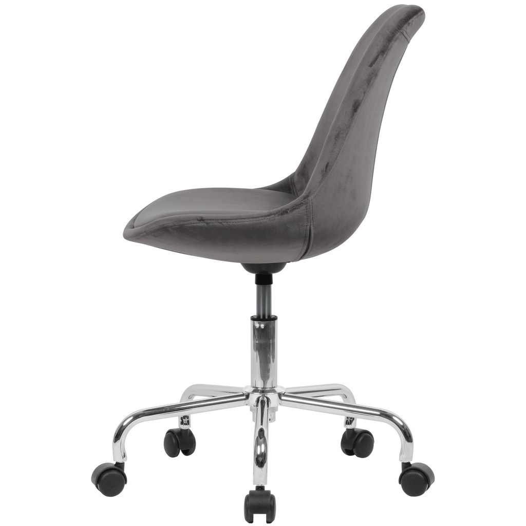 Chaise de bureau velours gris foncé_03