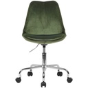 Chaise de bureau velours vert_01