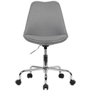 Chaise de bureau en tissu gris clair_01