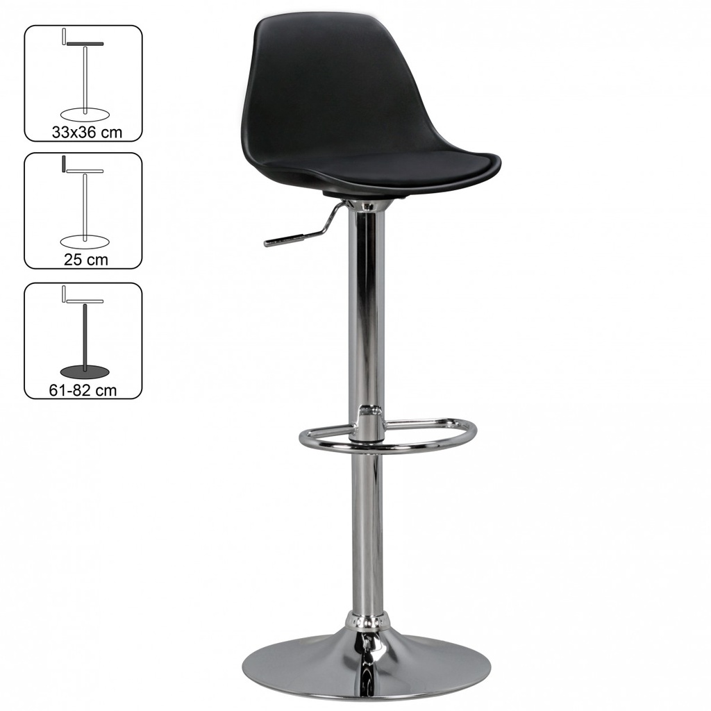 Corsica tabouret de bar simili cuir noir_02