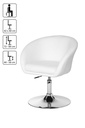 Fauteuil de Relaxation Design Simili Cuir Blanc_02