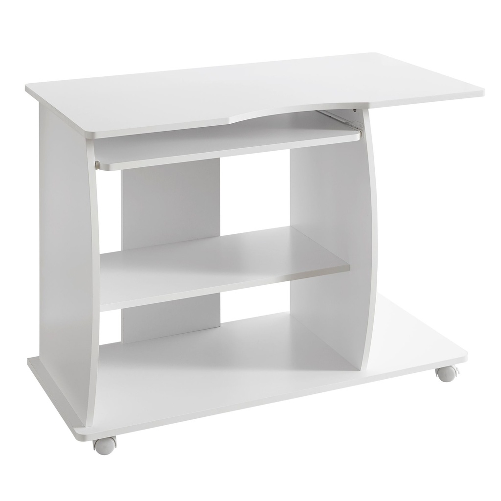 Table d'ordinateur DIANA enroulable blanc 90 x 71 x 50 cm avec tiroir clavier_06