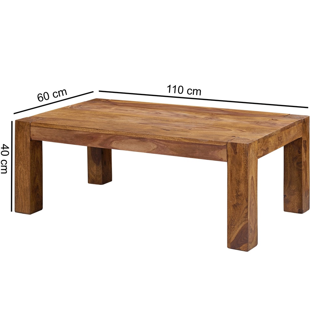 Table basse MUMBAI en bois de Sesham massif 110 cm de large design style maison de campagne marron foncé_03