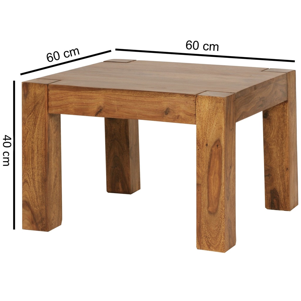 Table basse MUMBAI en bois de Sesham massif 60 cm de large design marron foncé style maison de campagne_03