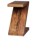 Table d'appoint MUMBAI bois massif Sheesham Z Cube 59cm haut design marron style maison de campagne_07