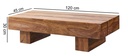 Table basse SIRA en bois de Sesham massif 120 cm de large style maison de campagne marron foncé_03