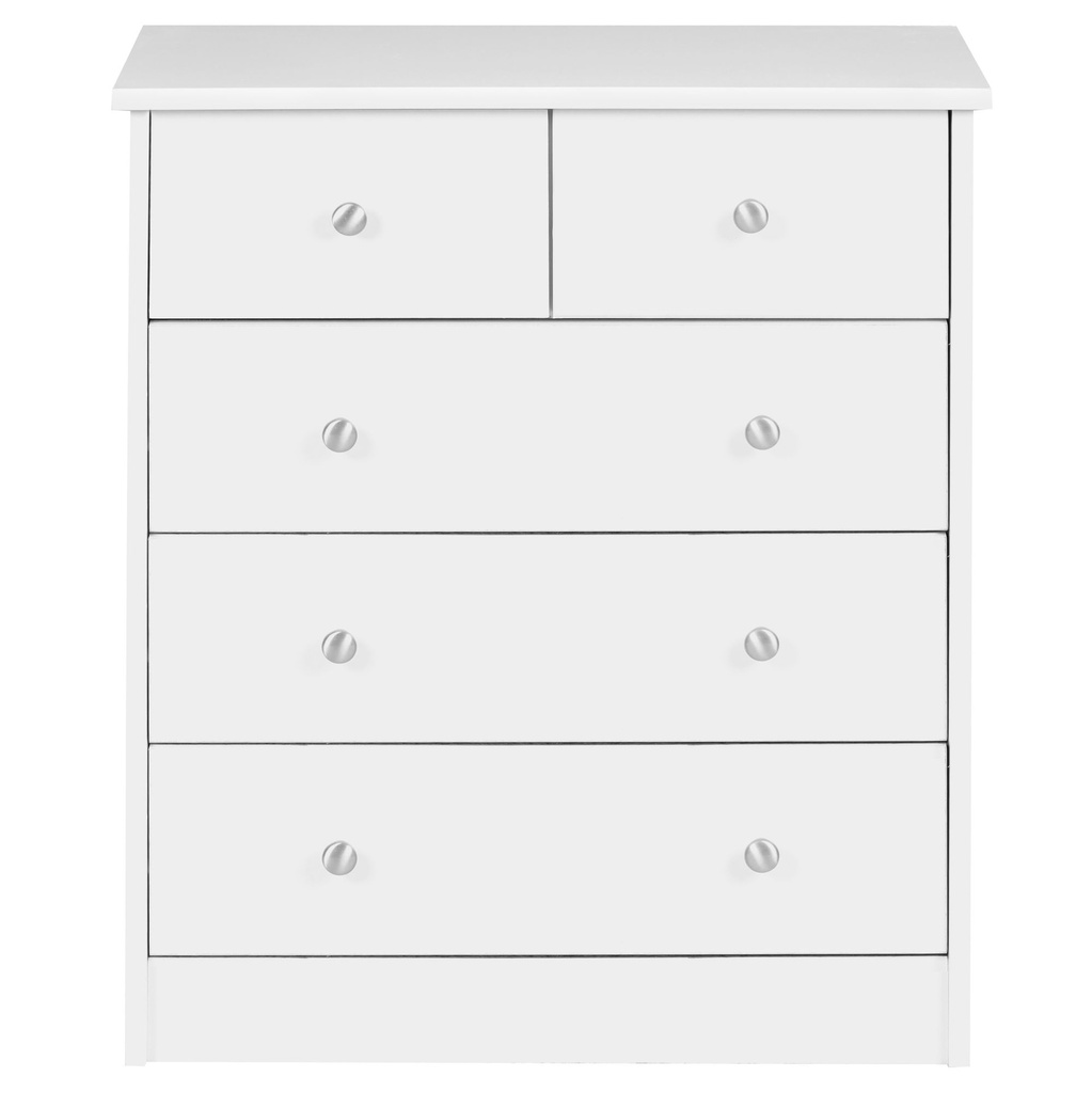 Design commode en bois PRUE 60 x 70 x 35 cm blanc avec 5 tiroirs_01