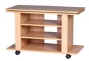 TV HiFi banc LUCA table TV en hêtre rotative et enroulable 75 x 38 x 51 cm_04