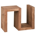 Table d'appoint MUMBAI en bois massif d'acacia S Cube 60 cm de haut, design style maison de campagne marron_07