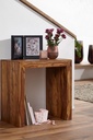 Table d'appoint MUMBAI en bois de Sesham massif 60 x 35 cm, design style maison de campagne marron foncé_04