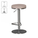 Tabouret de bar Taube en acier inoxydable, hauteur d'assise réglable 57 - 82 cm_02