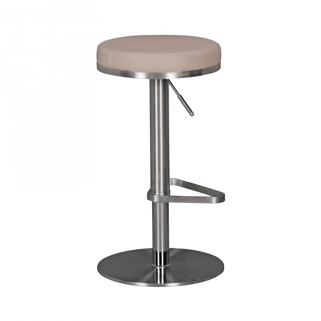 Tabouret de bar Taube en acier inoxydable, hauteur d'assise réglable 57 - 82 cm_04