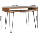 Bureau BAGLI marron 110 x 60 x 76 cm table d'ordinateur portable en bois massif Sheesham naturel_04