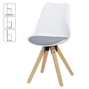 Wohnling, lot de 2 chaises de salle à manger rétro Lima, blanc/gris_03