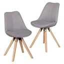 Lot de 2 chaises de salle à manger rétro Lima gris clair WL5.029_01