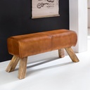 Tabouret Design Bois 90x30x43 cm Cuir Moderne Springbok_01