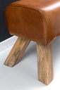 Tabouret Design Bois 90x30x43 cm Cuir Moderne Springbok_04