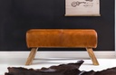 Tabouret Design Bois 90x30x43 cm Cuir Moderne Springbok_05