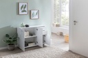 Commode avec portes et tiroirs 107x79x35 cm bois blanc_04