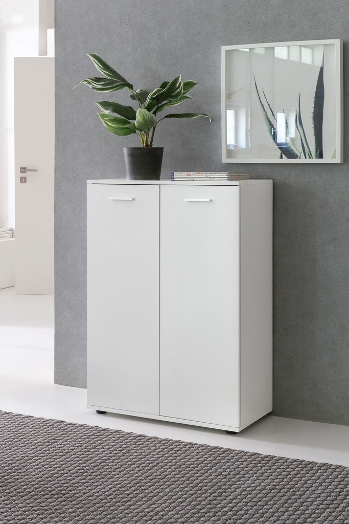 Commode SVENJA avec 2 portes 71x104x35cm, bois blanc_02