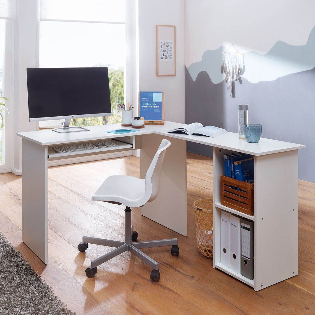 Design combinaison de bureau 140 x 75,5 x 120 cm blanc_01