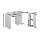 Design combinaison de bureau 140 x 75,5 x 120 cm blanc_03