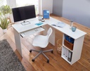 Design combinaison de bureau 140 x 75,5 x 120 cm blanc_04