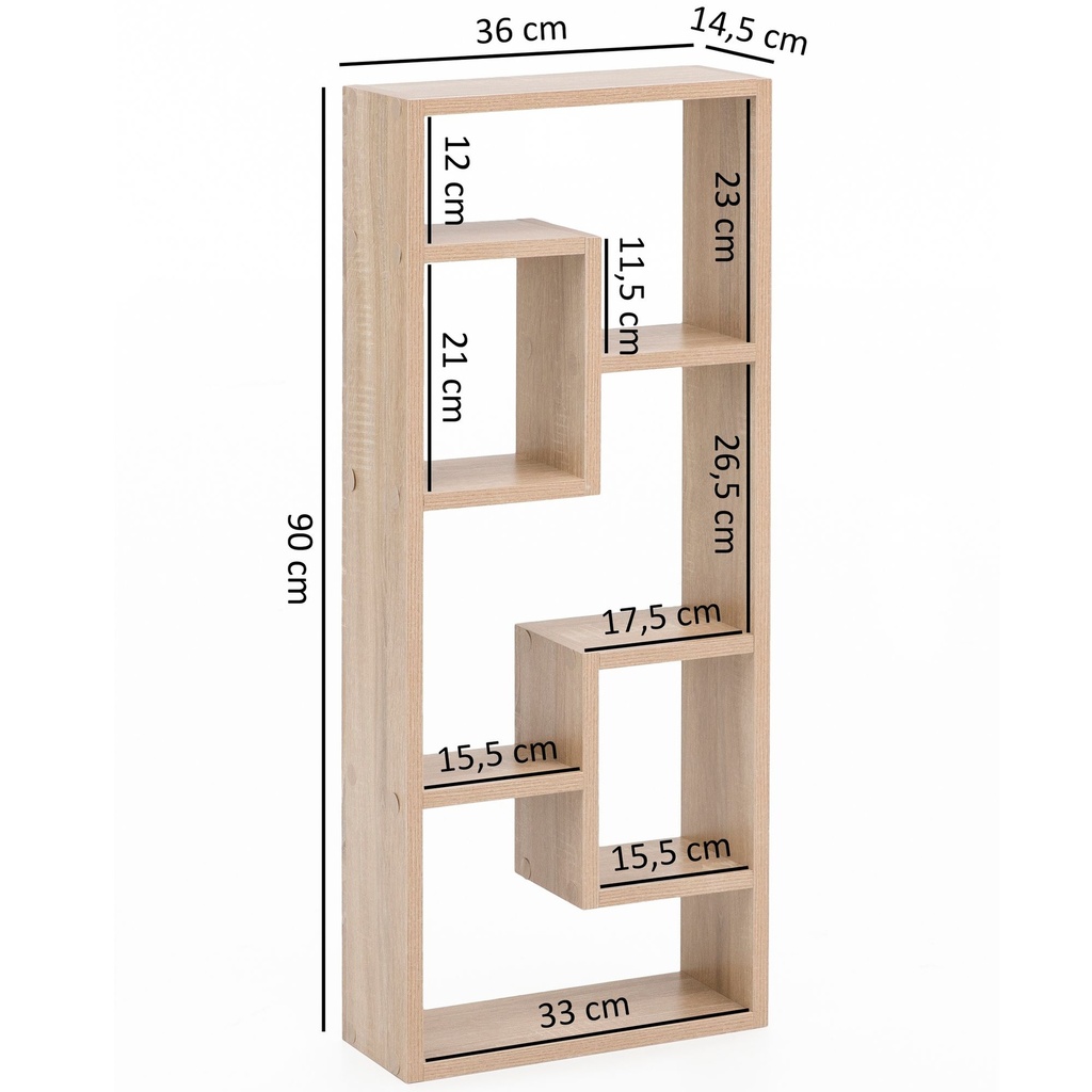 Étagère murale ROSALIE Sonoma 36x90x13,5 cm étagère suspendue design en bois moderne_03