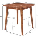 Table de salle à manger Sheesham 80x78x80 cm bois massif_03