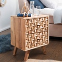 Console de nuit REWA 44x61x35cm bois d'acacia massif_01