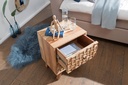 Console de nuit REWA 44x61x35cm bois d'acacia massif_04