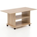 Table basse Design 95 x 51 x 54,5 cm Sonoma rotative avec roulettes_08