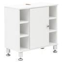 Meuble vasque 60 x 64 x 32 cm blanc avec porte_09