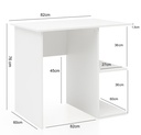 Table d'ordinateur bureau blanc 82 x 60 x 76 cm_03