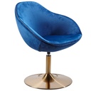 Chaise longue velours Sarin bleu / or 70x79x70 cm_06