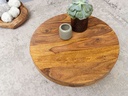 Table basse 60x30x60 cm en bois de Sesham massif, ronde, marron_04