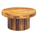 Table basse 60x30x60 cm en bois de Sesham massif, ronde, marron_06