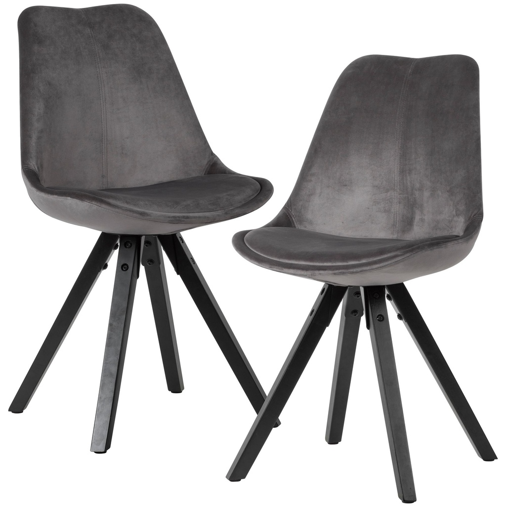 Soft dining chair set de 2 sans accoudoirs en gris foncé_01