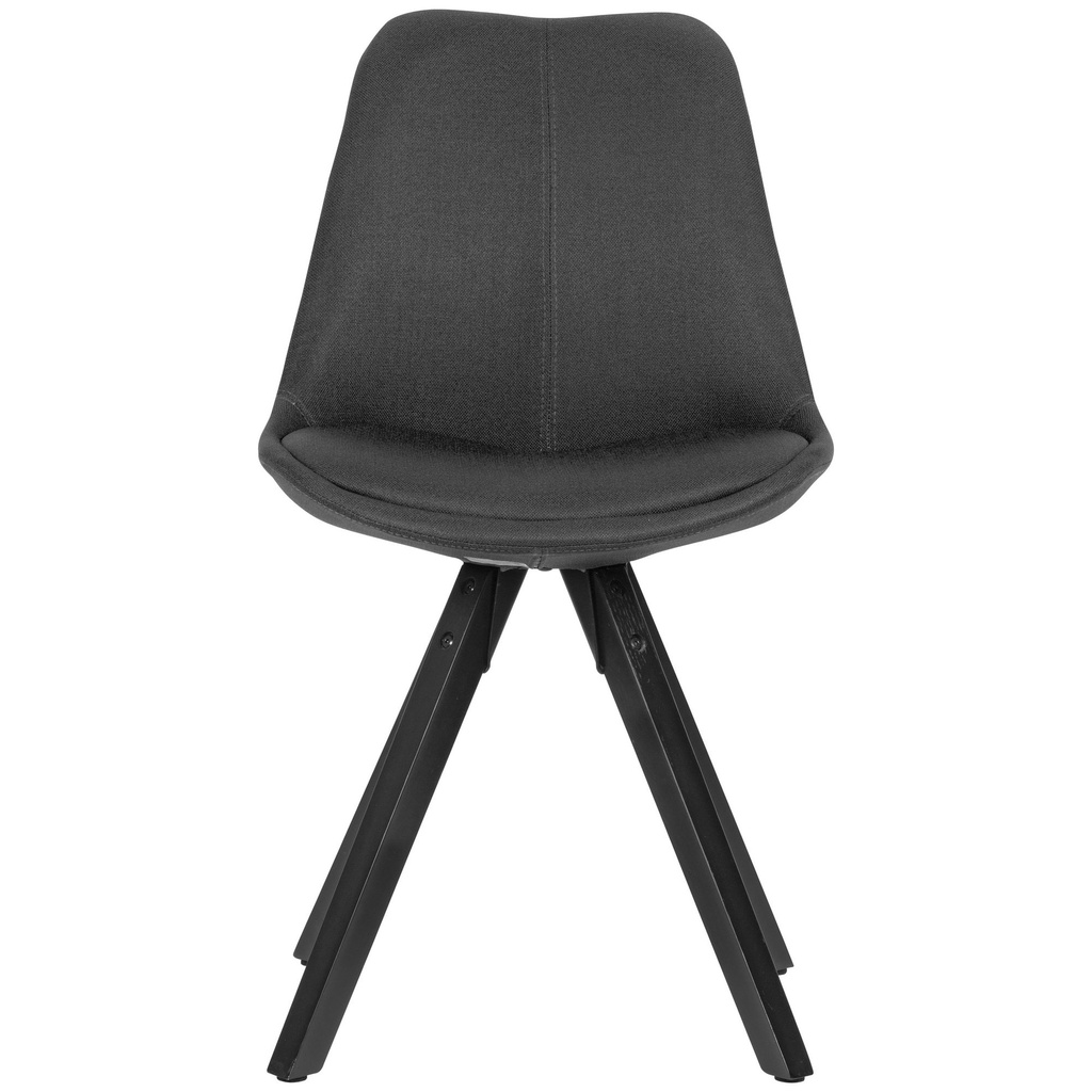 Lot de 2 chaises de salle à manger anthracite avec pieds noirs, scandinave, avec revêtement en tissu, rembourrées_02