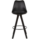 Wohnling, lot de 2 tabourets de bar en similicuir noir/bois massif_02