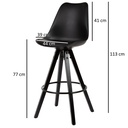 Wohnling, lot de 2 tabourets de bar en similicuir noir/bois massif_03