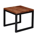 Table d'appoint 45 x 40 x 45 cm bois massif Sheesham / métal_06