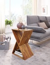 Table d'appoint en forme de X 43 x 60 x 30 cm en bois de Sesham massif_02