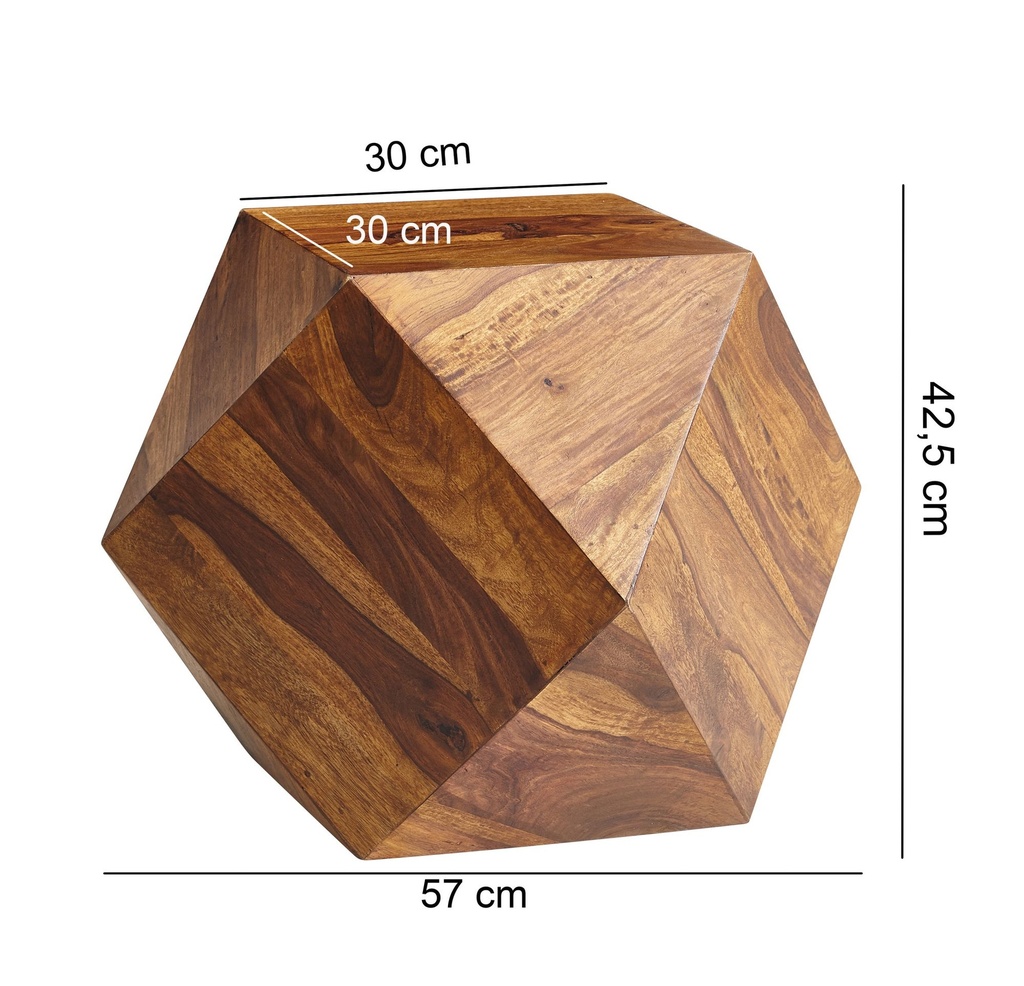 Table basse 57x42,5x57 cm en bois de Sesham massif, moderne_03