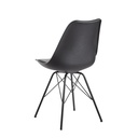 Chaise de salle à manger lot de 2 en plastique noir design scandinave_06