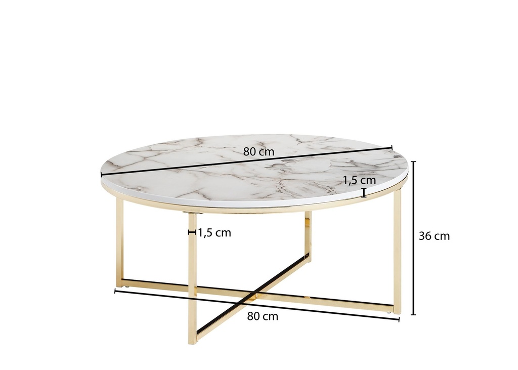 Table basse 80x36x80 cm aspect marbre blanc, avec structure en métal_03