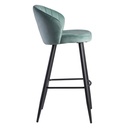 Tabouret de bar velours vert clair avec dossier 56 x 102,5 x 52,5 cm, tissu scandinave/métal 110 kg_03