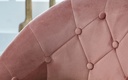 Chaise longue velours rose / or chaise pivotante design avec dossier_05