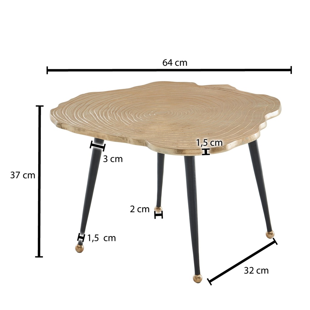 Table basse en aluminium arbre disque 64x64x37 cm table de canapé métal doré, table de salon design ronde, petite table basse moderne_03