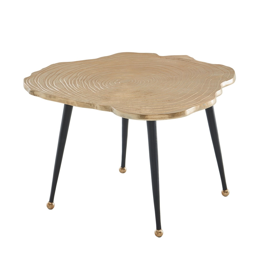 Table basse en aluminium arbre disque 64x64x37 cm table de canapé métal doré, table de salon design ronde, petite table basse moderne_06